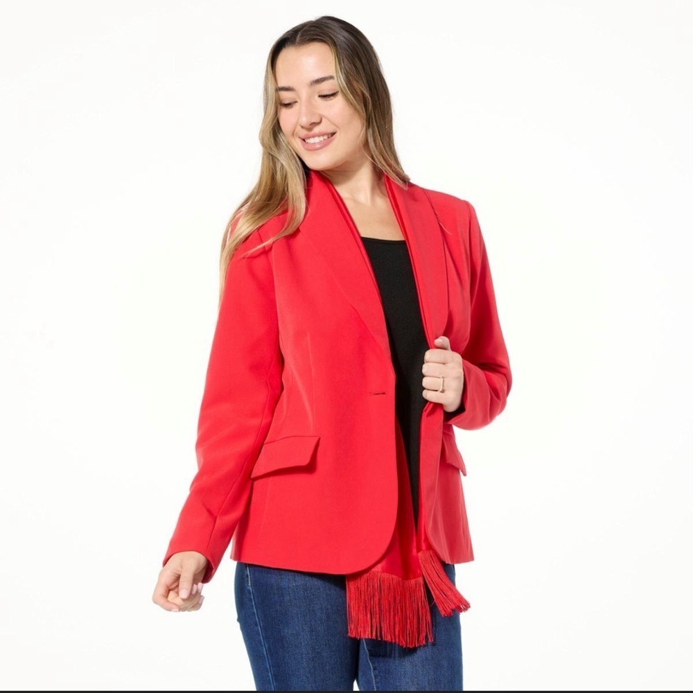 Lucy Paris Vibrant Red Blazer